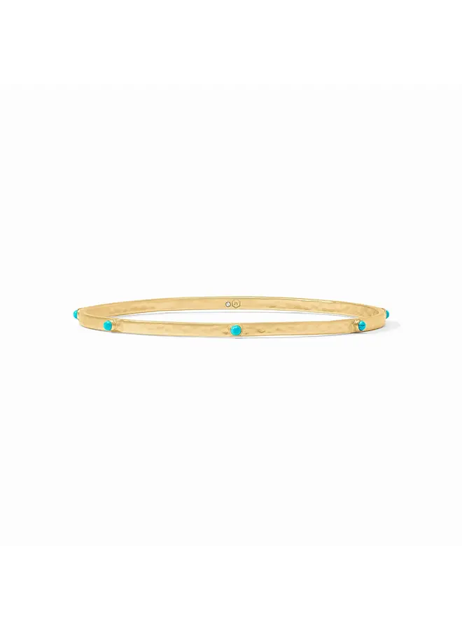 Crescent Stone Bangle Turquoise Blue