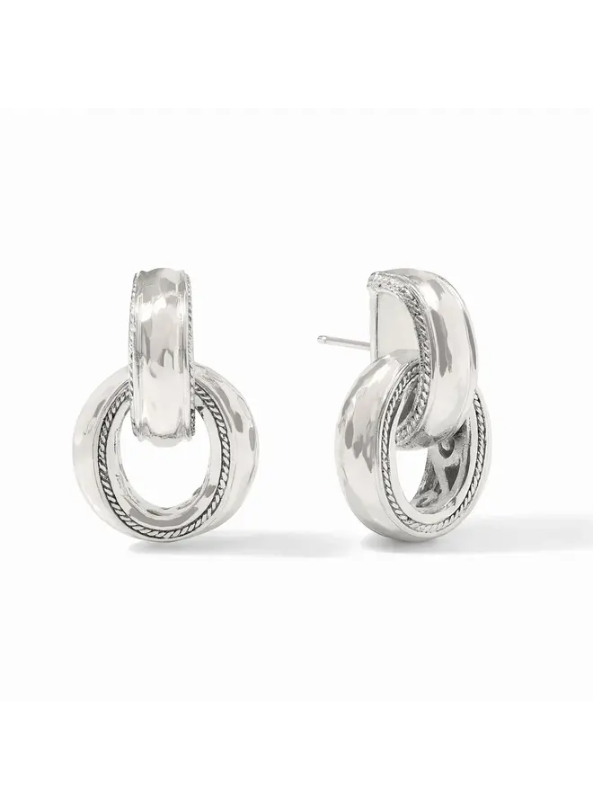 Cannes Doorknocker Earring Silver