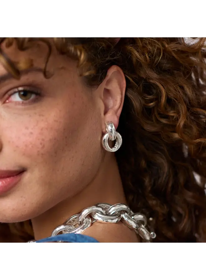 Cannes Doorknocker Earring Silver