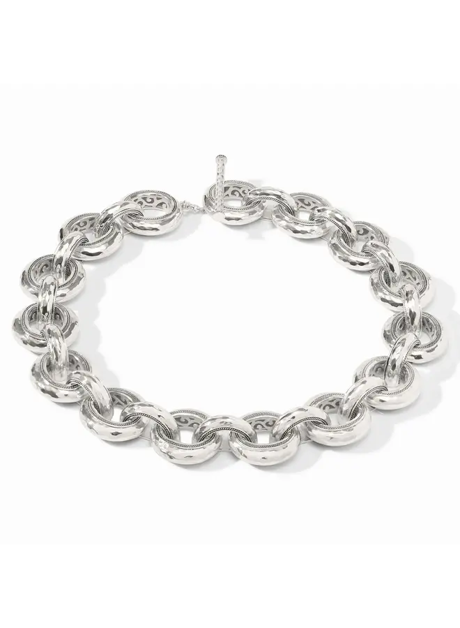 Cannes Link Necklace Silver