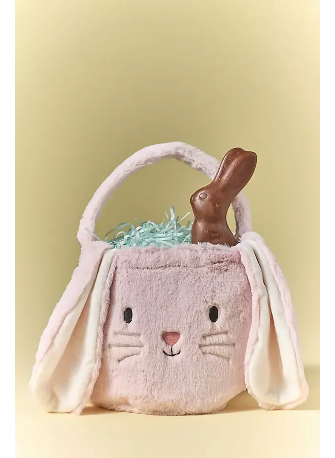Fluffy Bunny Basket Pink