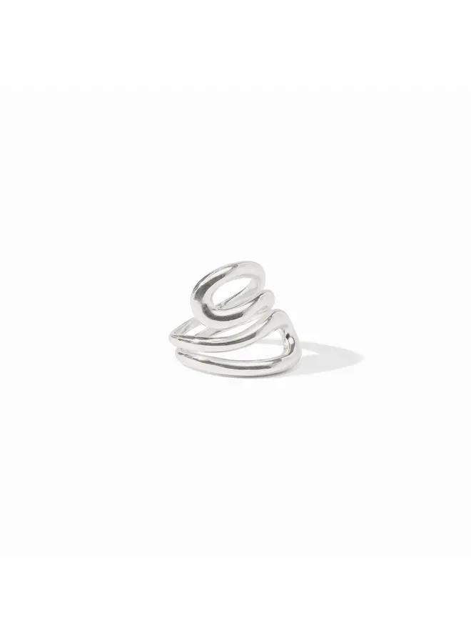 Wave Wrap Ring Silver