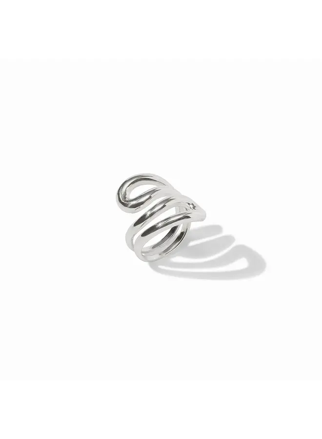Wave Wrap Ring Silver