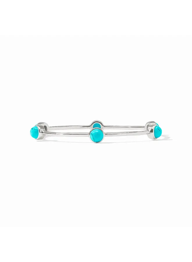 Milano Luxe Bangle Turquoise Blue Silver