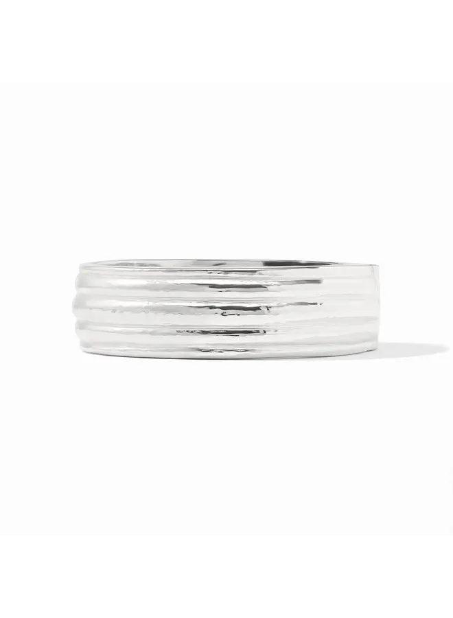Havana Statement Hinge Bangle Silver
