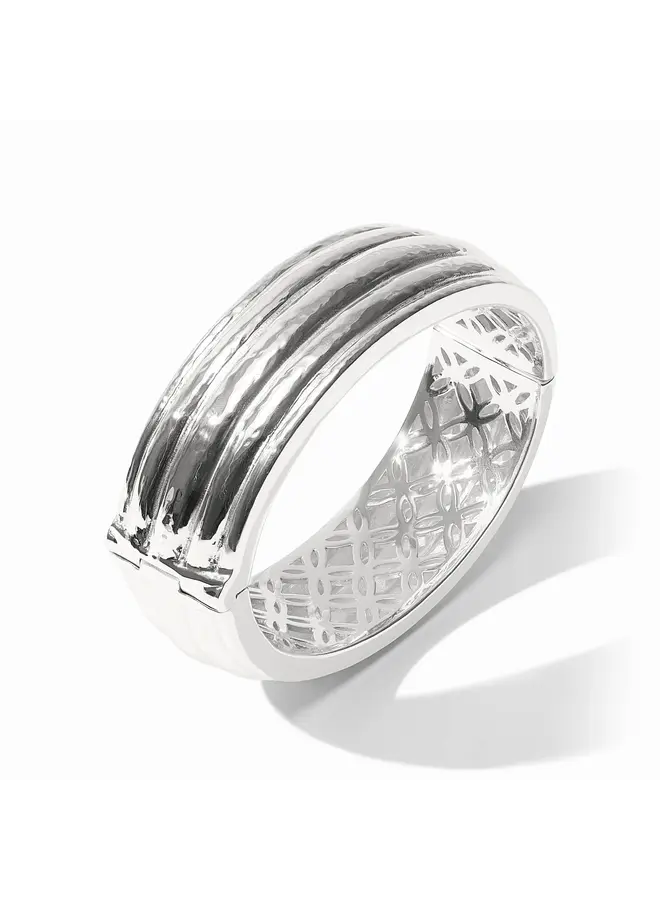 Havana Statement Hinge Bangle Silver