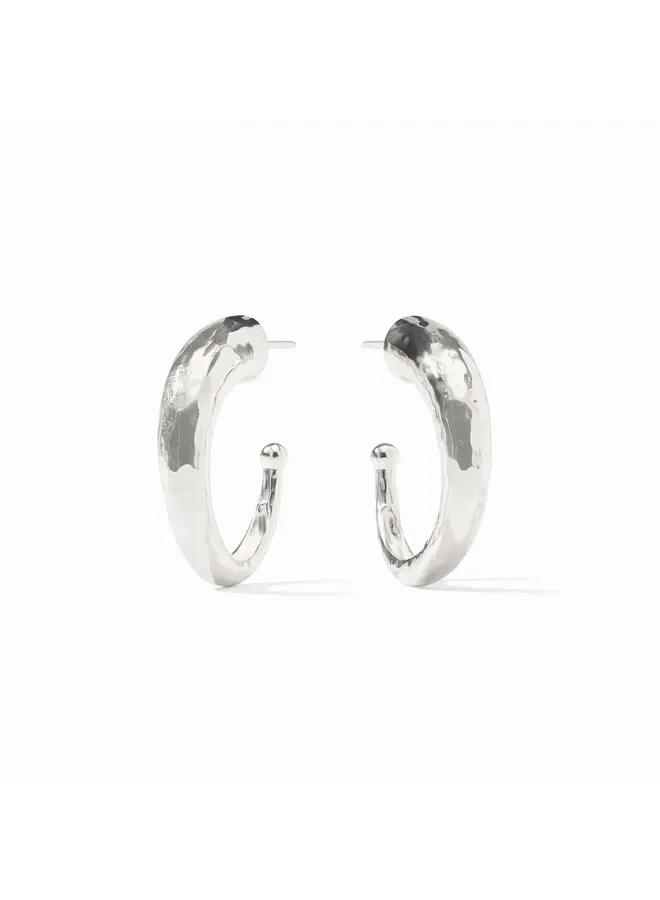 Hammered Hoop Silver