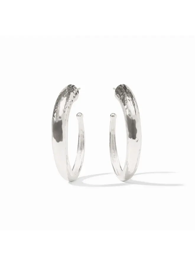 Hammered Hoop Silver