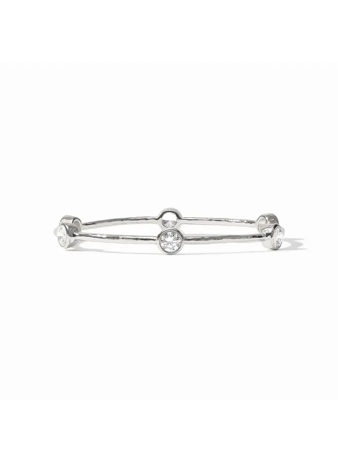 Milano Bangle Cubic Zirconia Silver