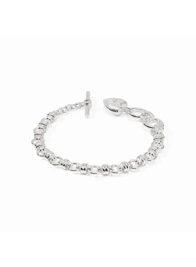 Esme Heart Bracelet Cubic Zirconia Silver