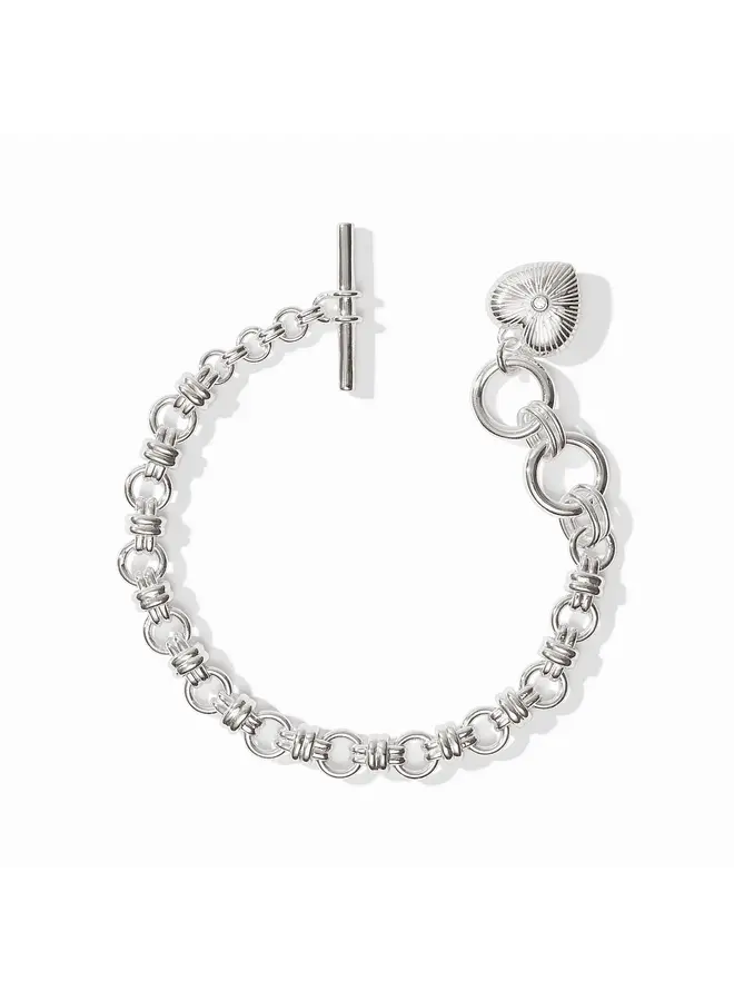 Esme Heart Bracelet Cubic Zirconia Silver