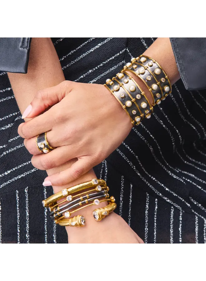 Tribeca Cuff Cubic Zirconia & Pearl