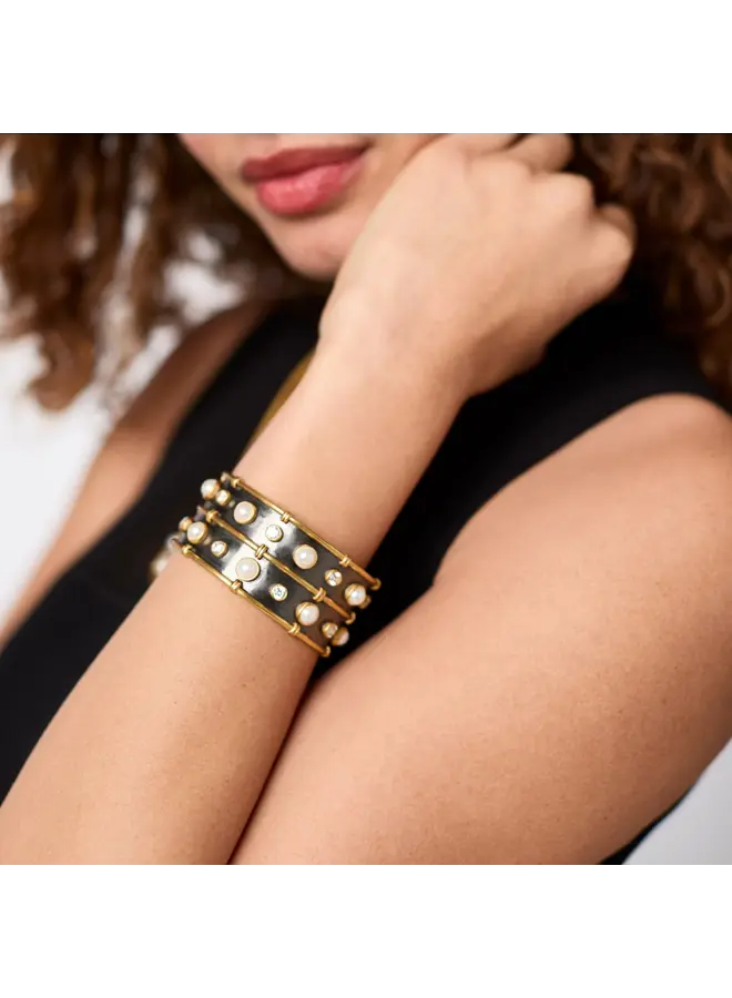 Tribeca Cuff Cubic Zirconia & Pearl