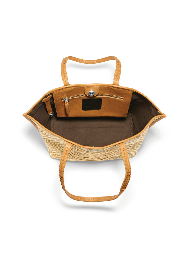 Bruna Large Straw Tote Blonde