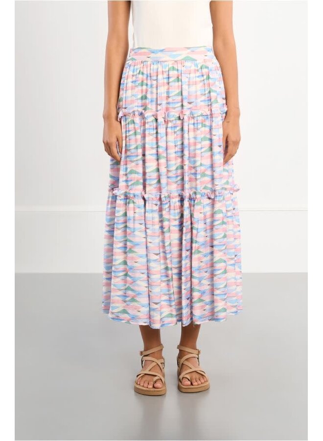 Geometric Maxi Skirt Multi