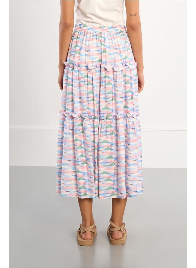 Geometric Maxi Skirt Multi