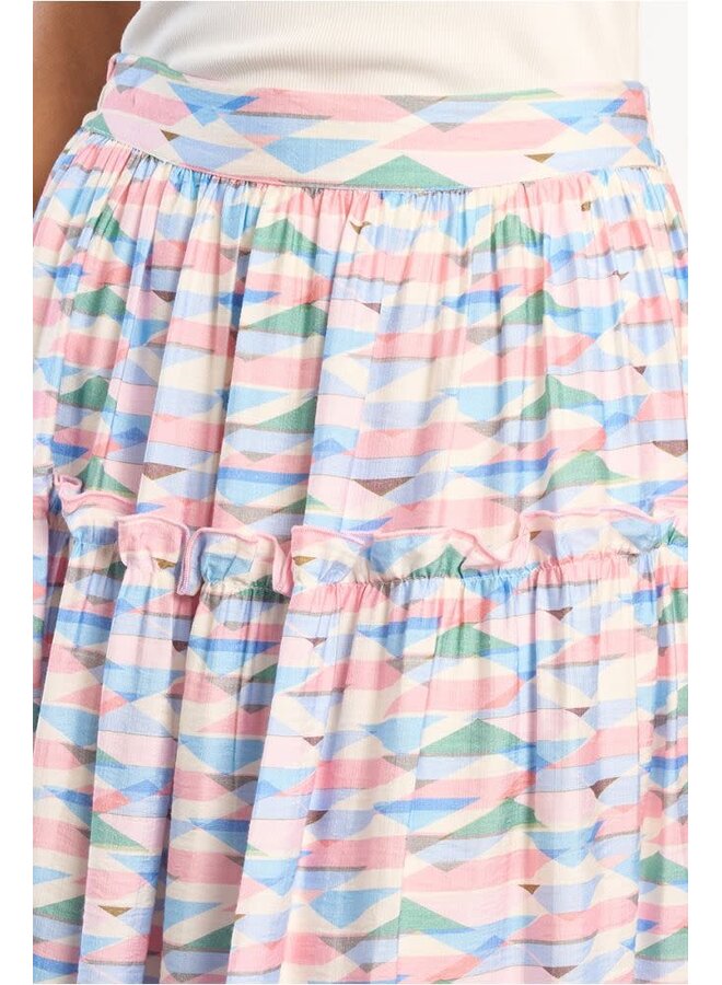 Geometric Maxi Skirt Multi
