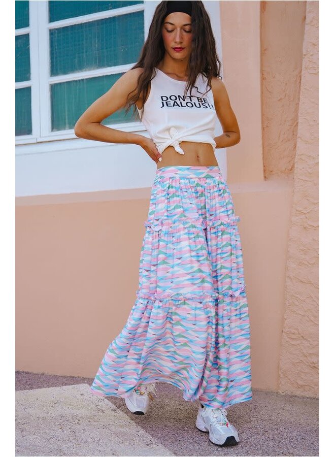 Geometric Maxi Skirt Multi