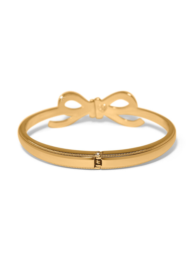 Illumina Bow Hinged Bangle Gold