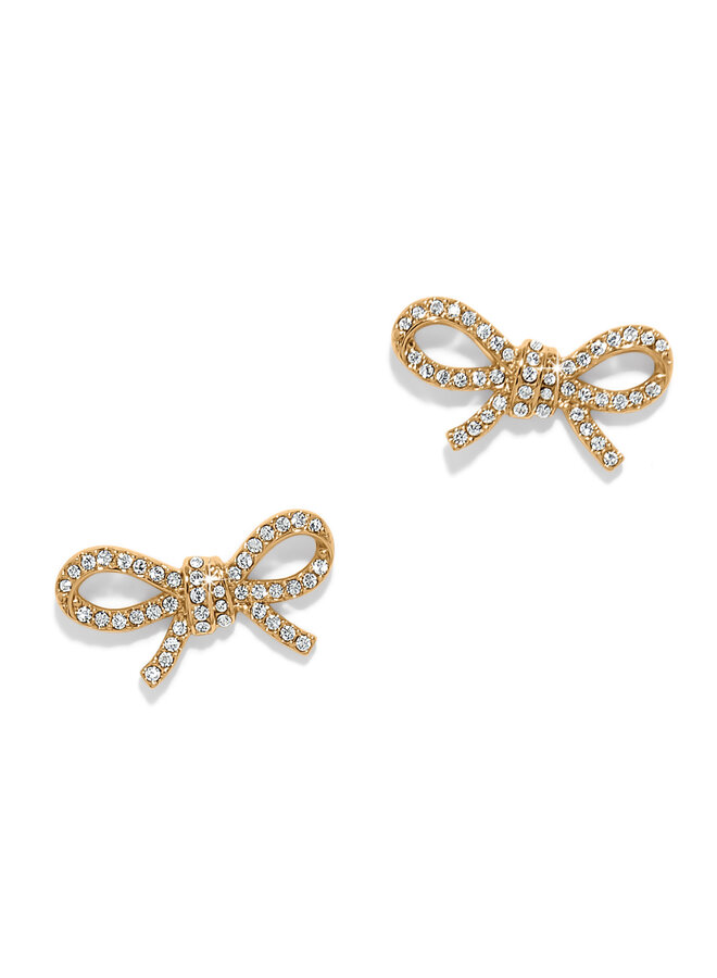 Illumina Bow Post Earrings Gold