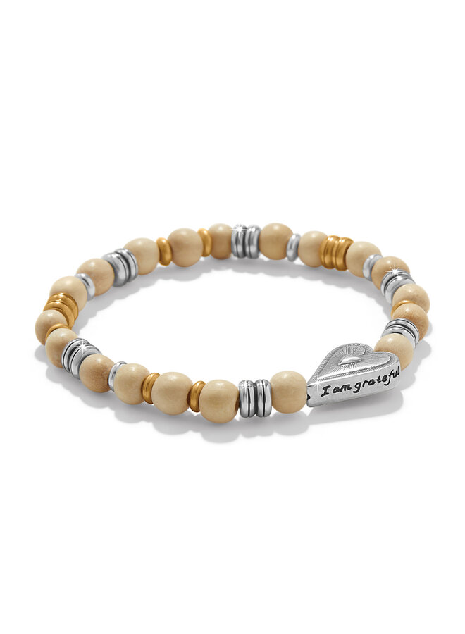 Love Messages I Am Grateful Stretch Bracelet