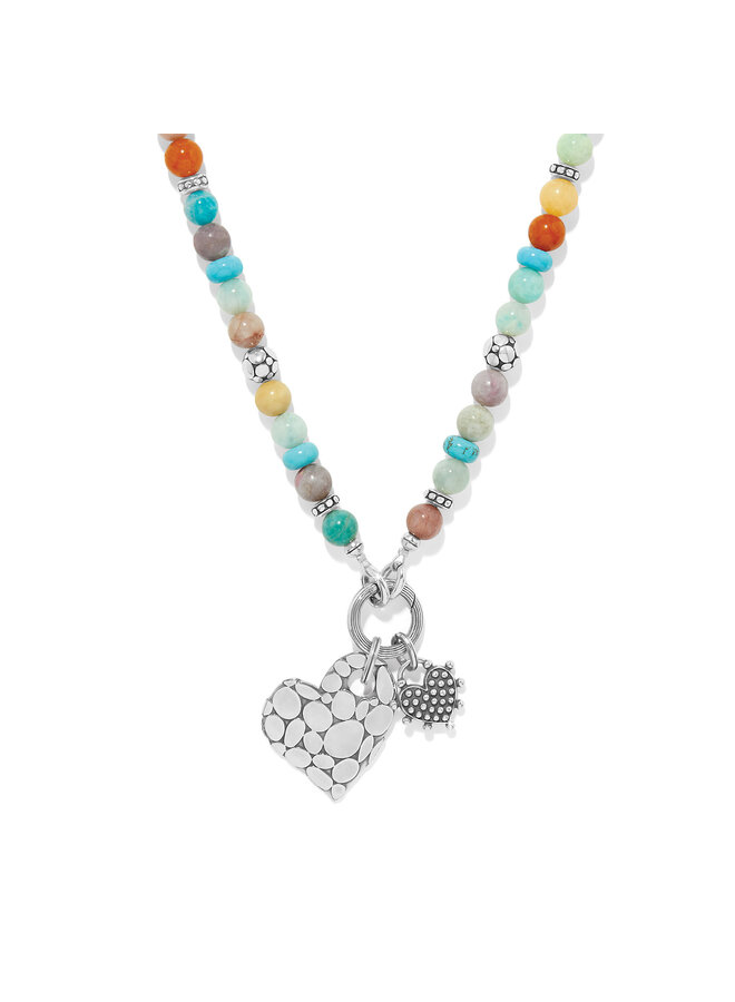 Pebble Sweet Hearts Token Charm Necklace
