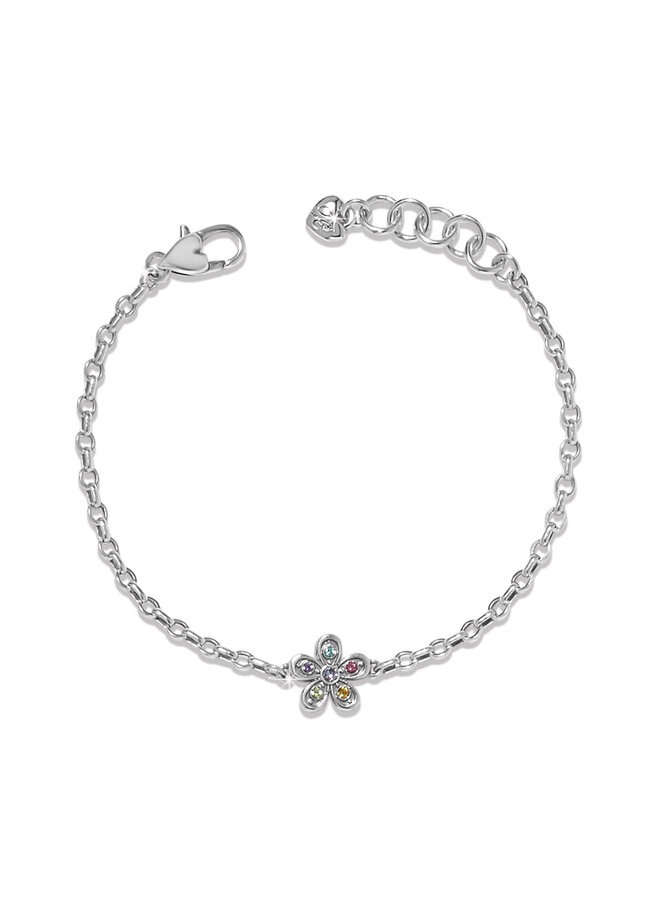 Enchanting Gem Flower Bracelet