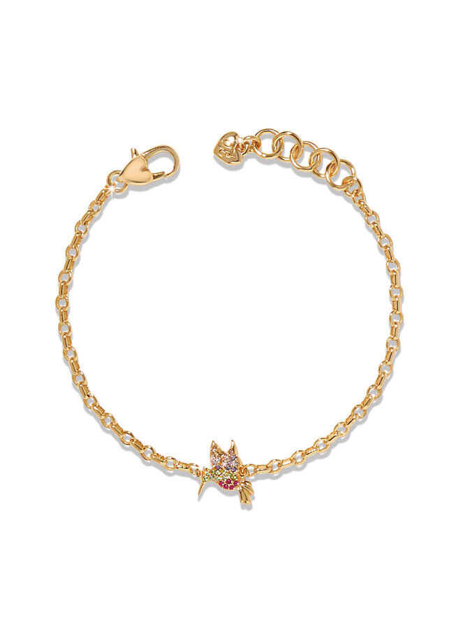 Enchanting Gem Hummingbird Bracelet