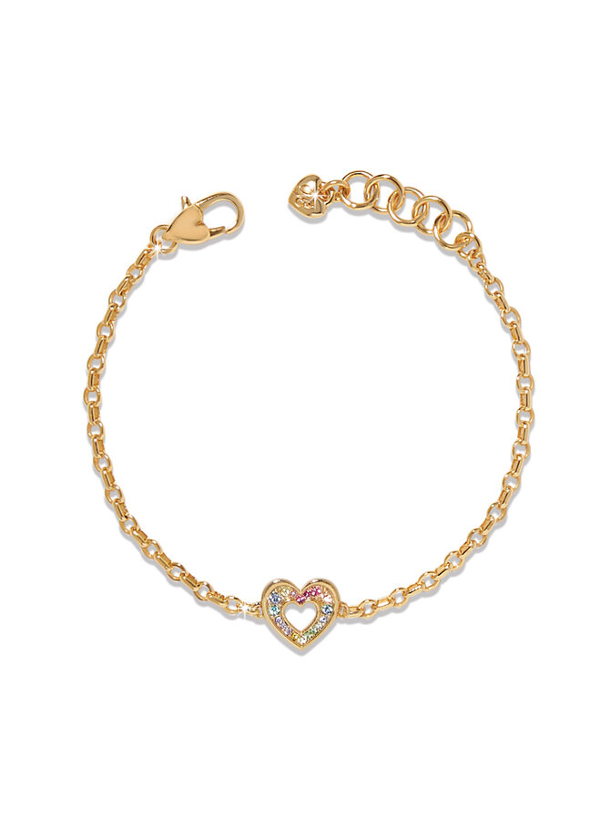 Enchanting Gem Heart Bracelet