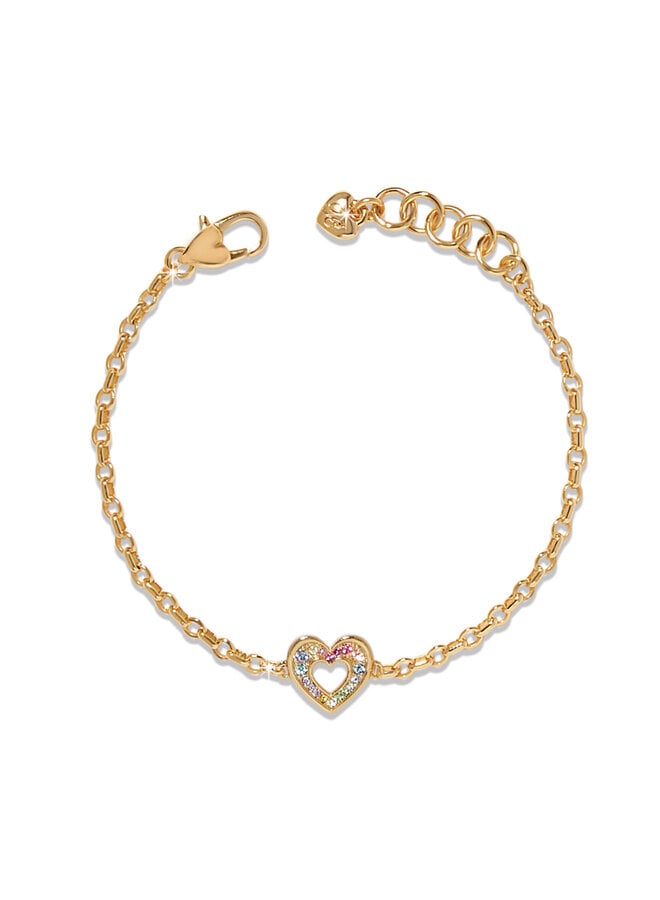 Enchanting Gem Heart Bracelet