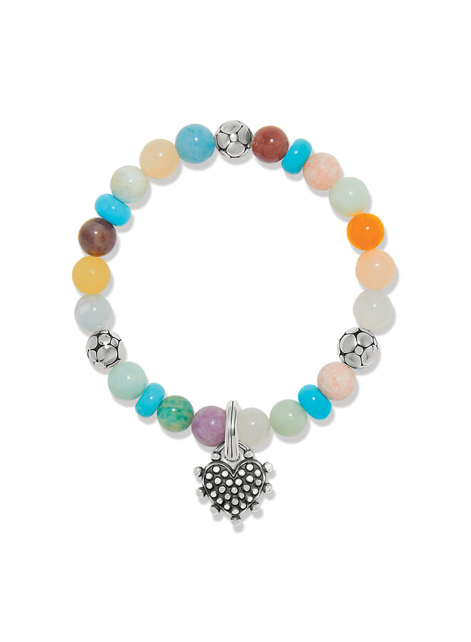 Pebble Sweet Hearts Charm Stretch Bracelet