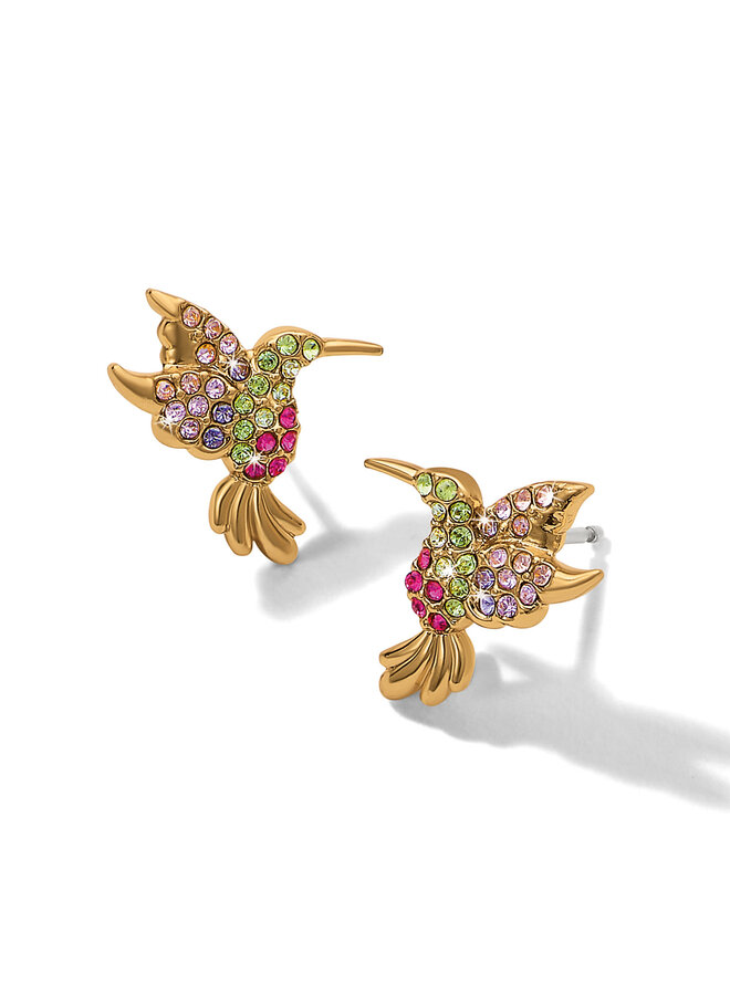 Enchanting Gem Hummingbird Earrings