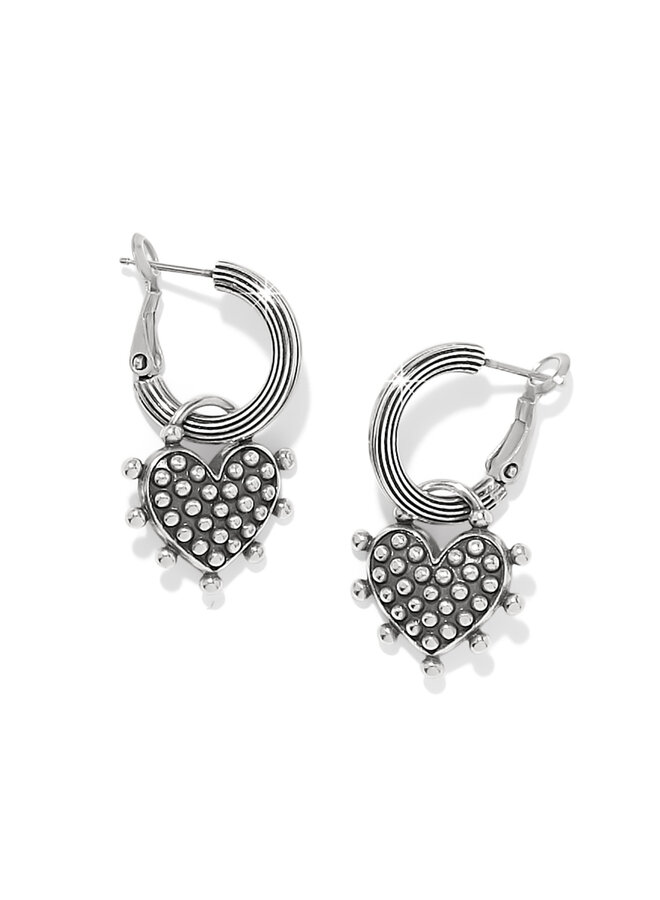 Pebble Sweet Hearts Reversible Charm Hoop Earrings