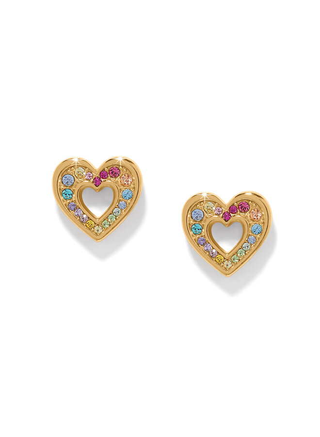 Enchanting Gem Heart Earrings