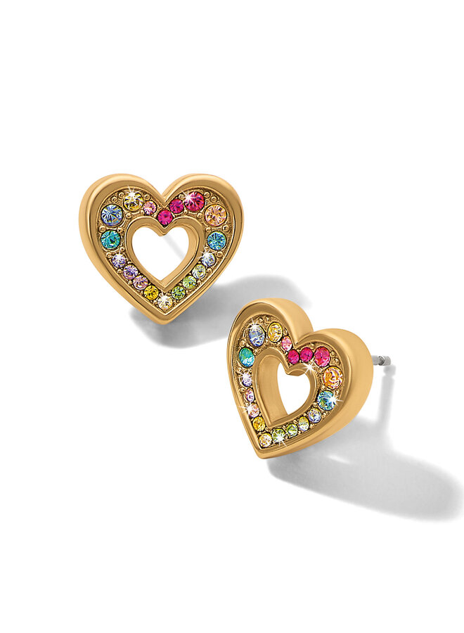 Enchanting Gem Heart Earrings