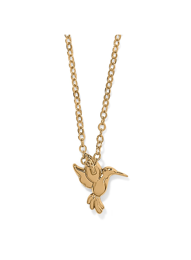 Enchanting Gem Hummingbird Necklace