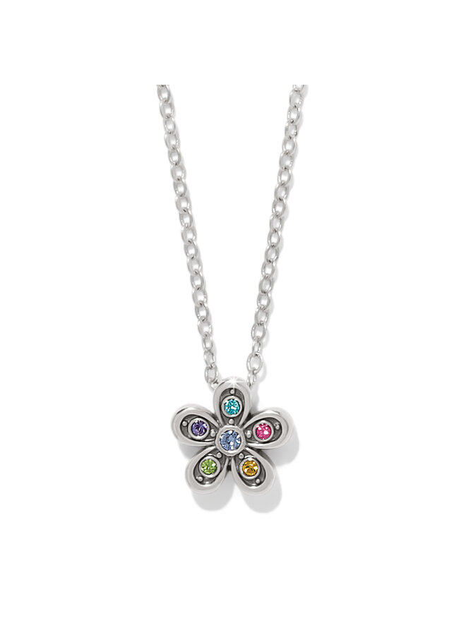 Enchanting Gem Flower Necklace