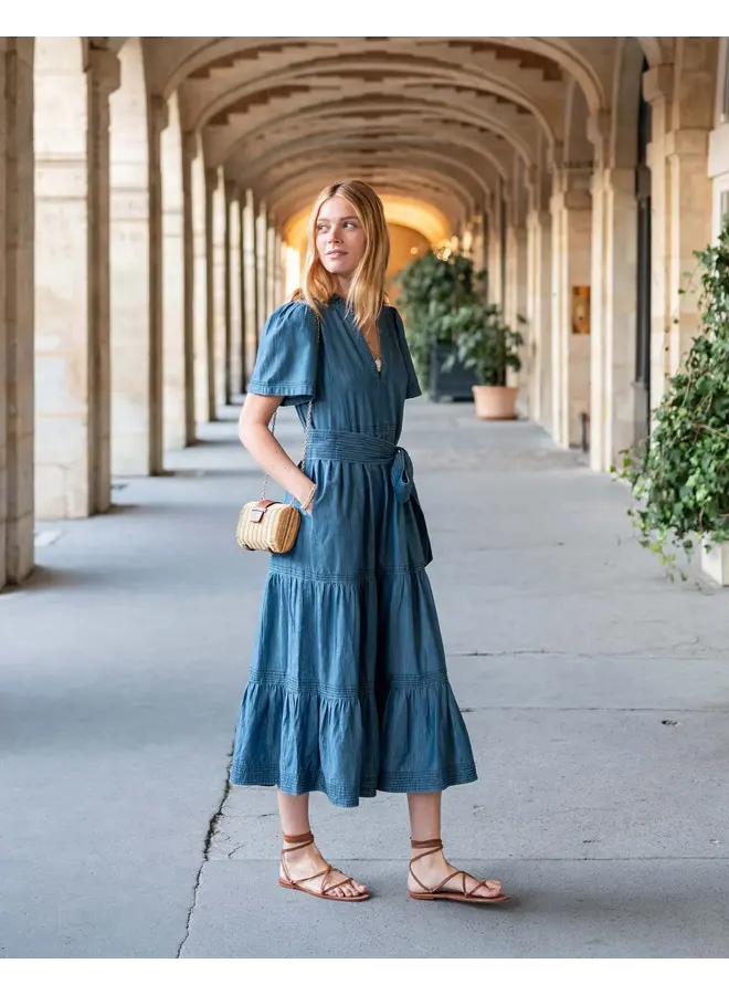 Pariscope Maxi Dress Chambray