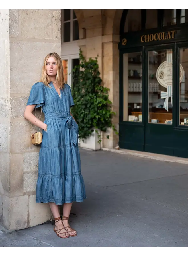 Pariscope Maxi Dress Chambray
