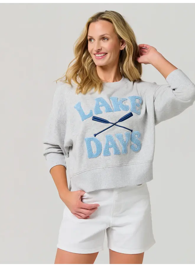Lake Days Relaxed Sweatshirt Grey