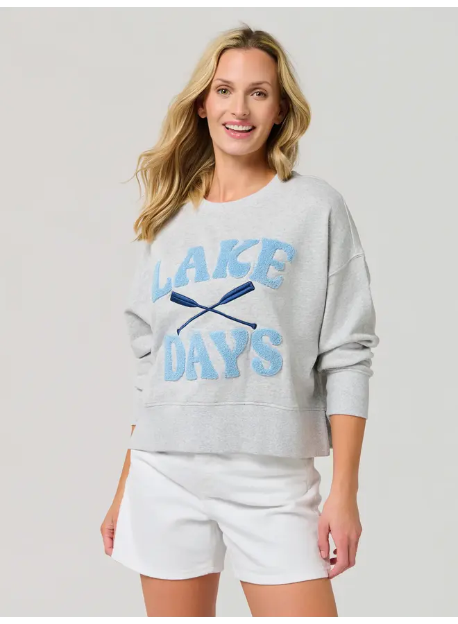 Lake Days Relaxed Sweatshirt Grey