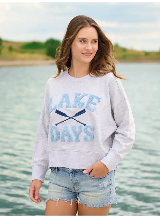 Lake Days Relaxed Sweatshirt Grey
