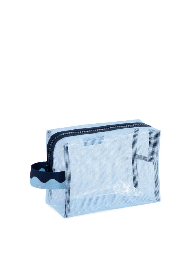 Camden Mesh Zip Pouch Blue