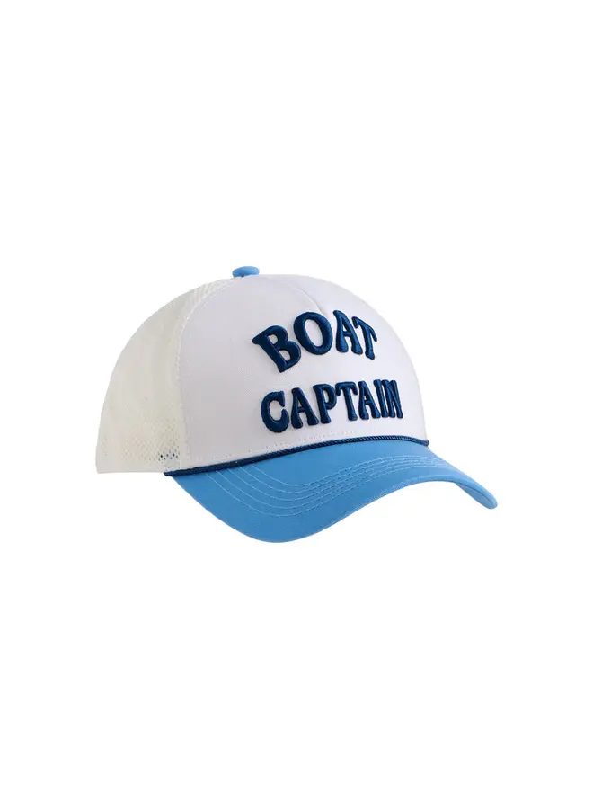 Boat Captain Trucker Hat White