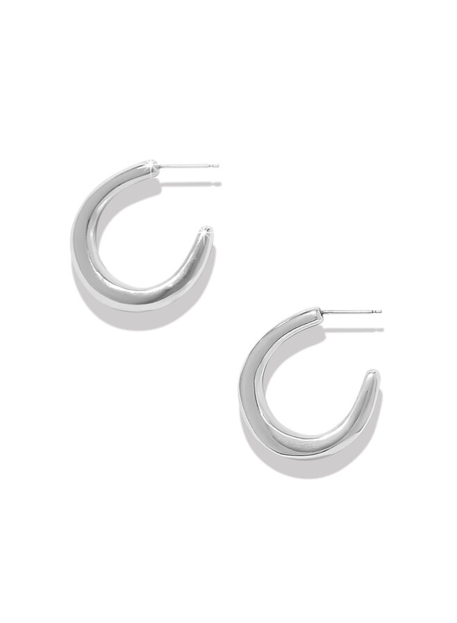 Cascade Rio Hoop Earrings Silver