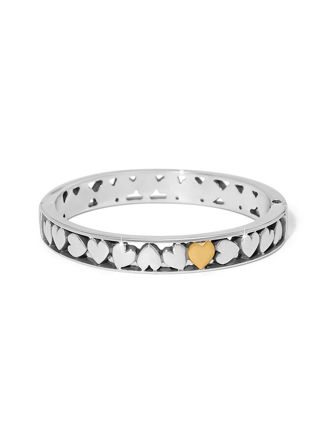Mystery Of Love Hearts Hinged Bangle