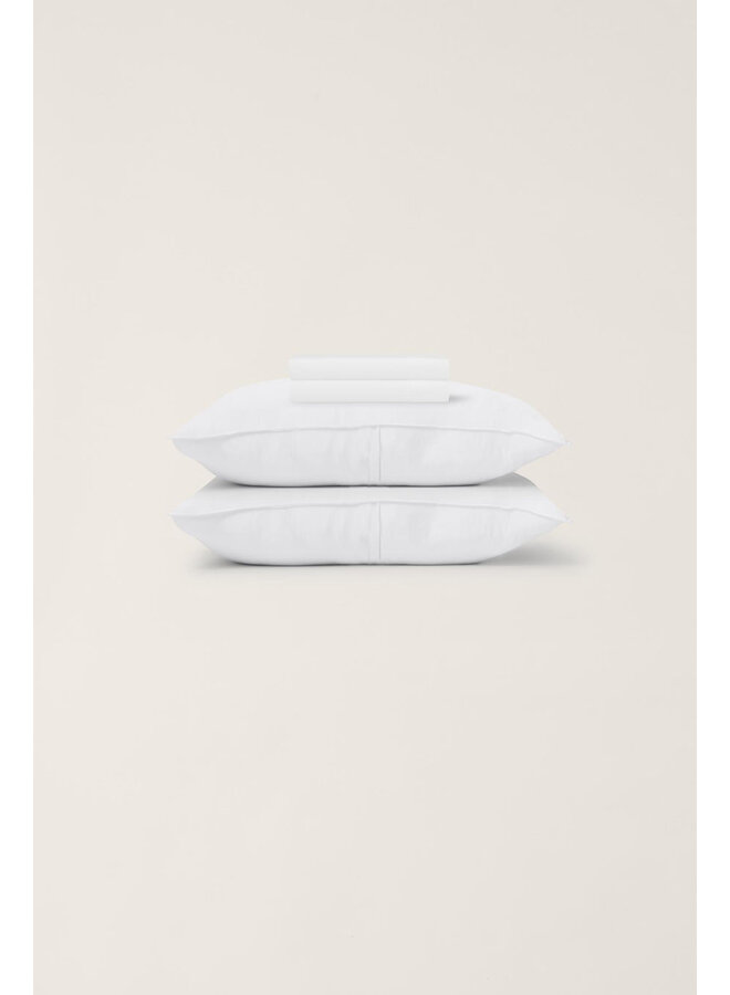 Washed Bamboo Sheet Set White