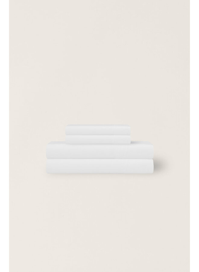 Washed Bamboo Sheet Set White