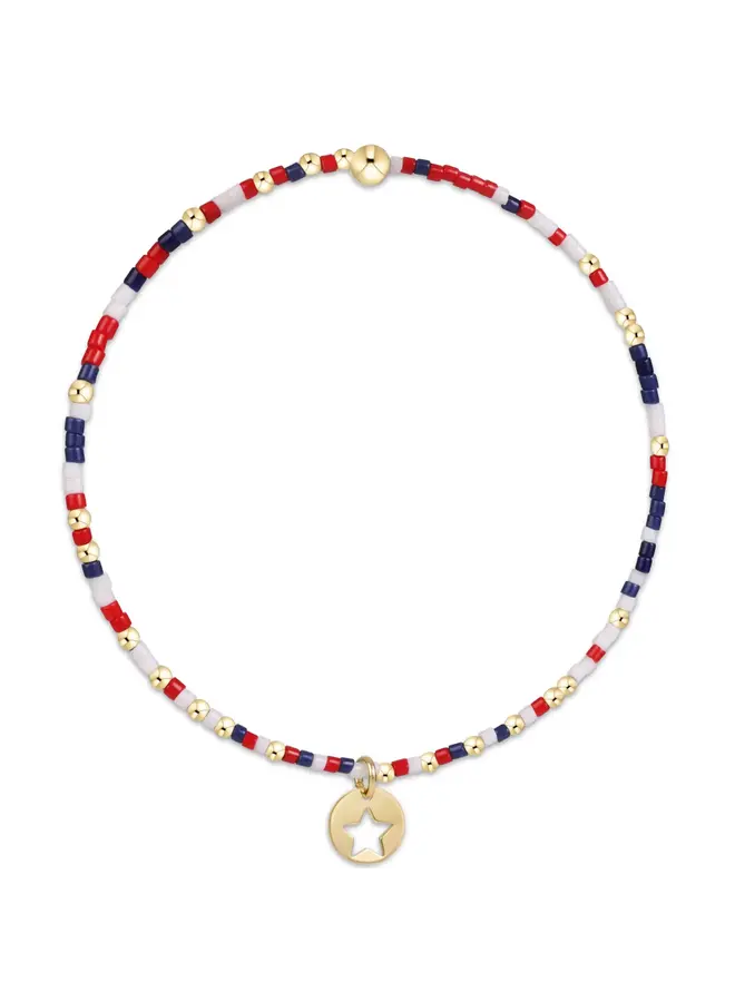 Hope Unwritten Bracelet - Firecracker - Star Small Gold Disc