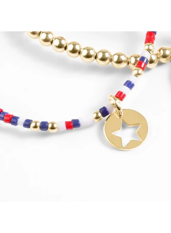Hope Unwritten Bracelet - Firecracker - Star Small Gold Disc